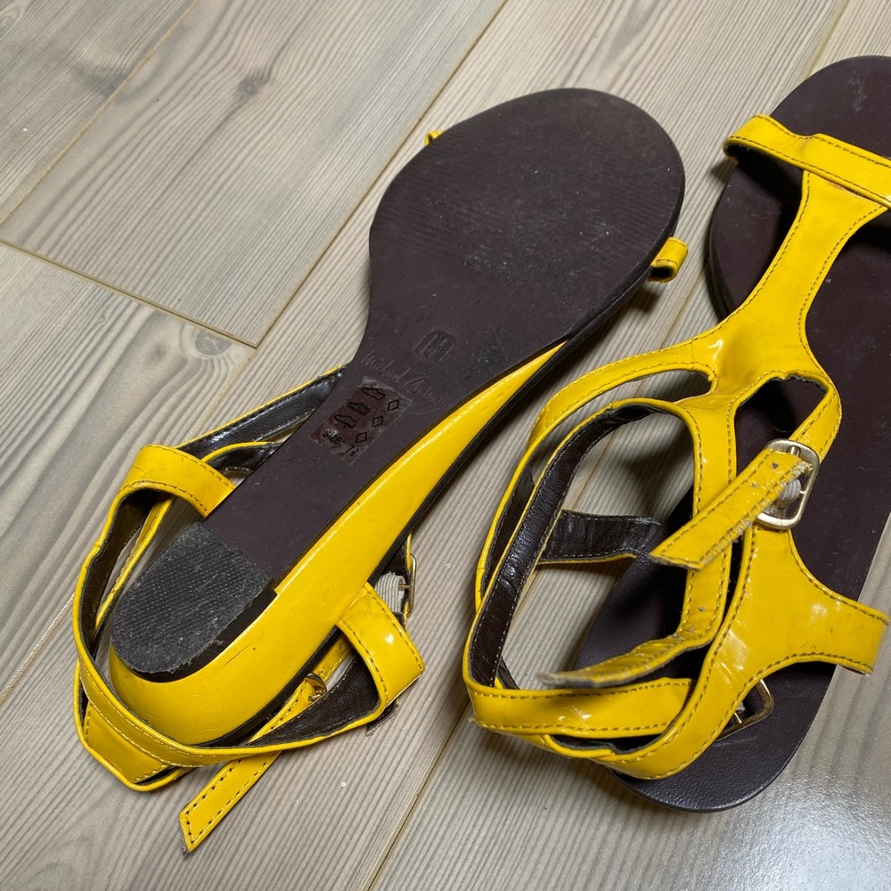 Michael Antonio Patent Mini Wedge Sandals 7.5 - Picture 5 of 5
